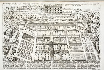 Vue des jardins de la Villa d